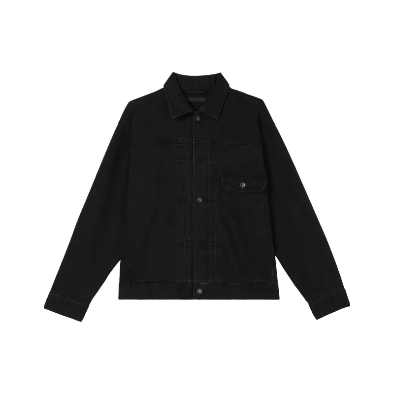 UNIQLO Denim Jackets Unisex Dark Gray-0
