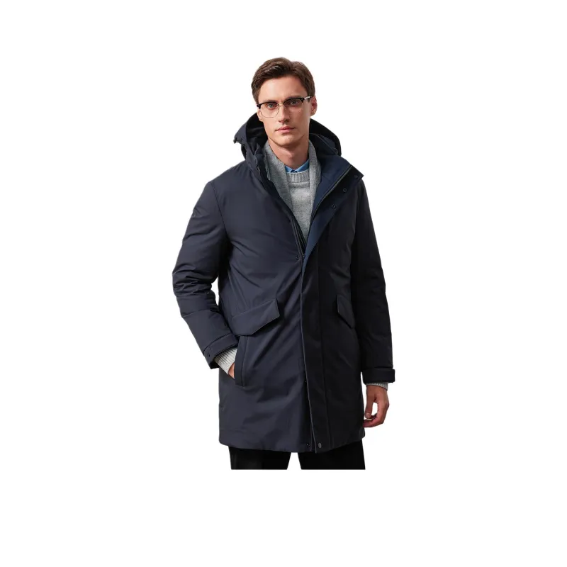 BY CREATIONS Down Jacket Men's Navy Blue-0