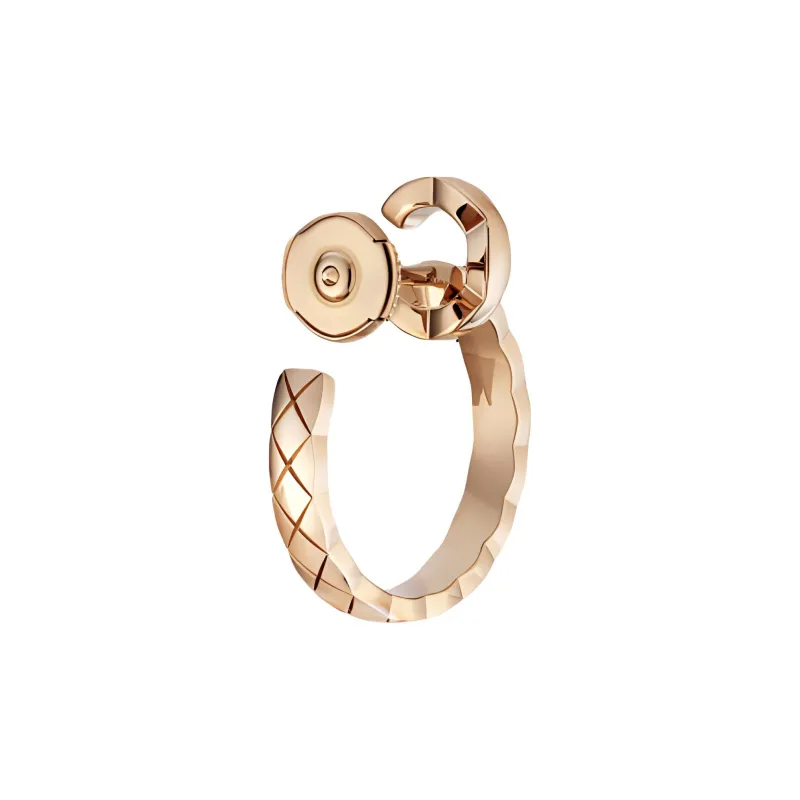 CHANEL 18k Earrings Unisex Gold-2