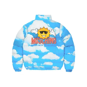 Moschino X PALACE Down Jackets Unisex Blue