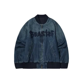 BEASTER Denim Jackets Unisex Turquoise