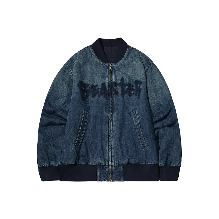 BEASTER Denim Jackets Unisex Turquoise-0