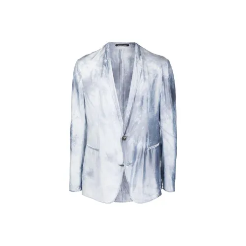 EMPORIO ARMANI SS22 Business Suit Coat Men's Blue