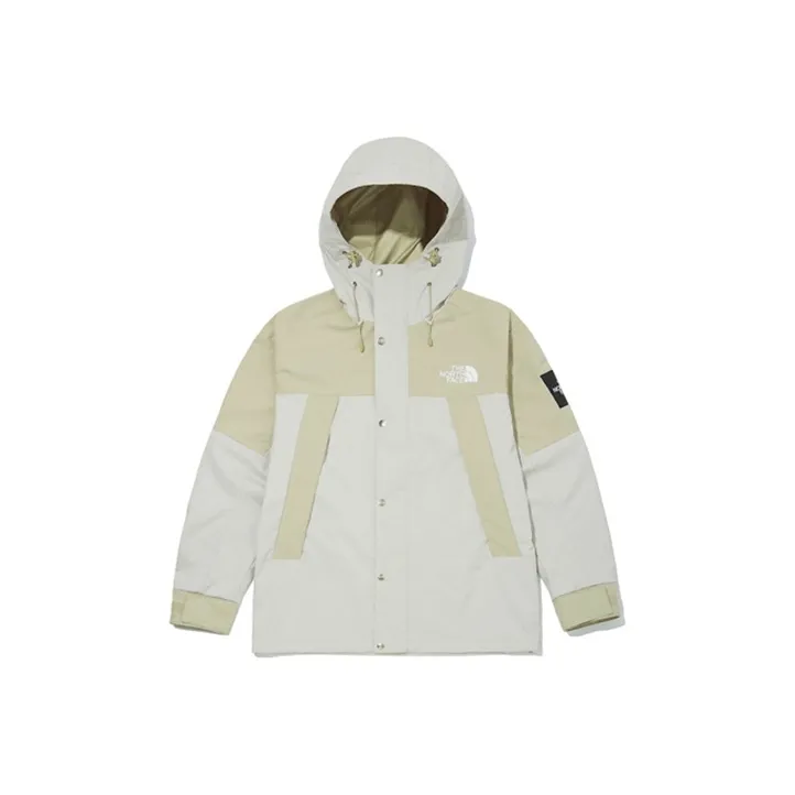 THE NORTH FACE Water Resistant Windproof Breathable Warm Windbreaker Jacket Unisex Beige-0