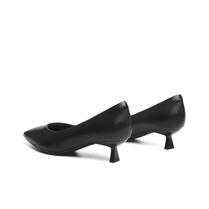 RED DRAGONFLY Flared Heel High Heels 4.1CM Women's-3