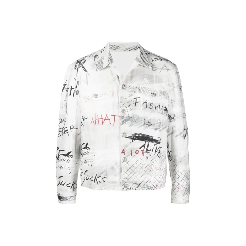 BALMAIN Denim Jackets Men White-0
