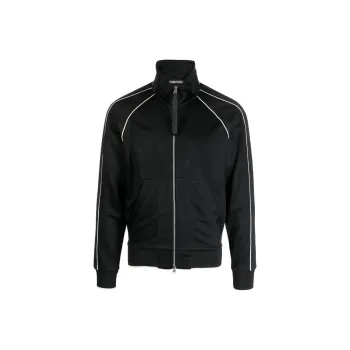 TOM FORD Piping Zip Through Jersey Jacket