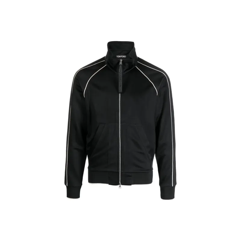 TOM FORD Piping Zip Through Jersey Jacket-0