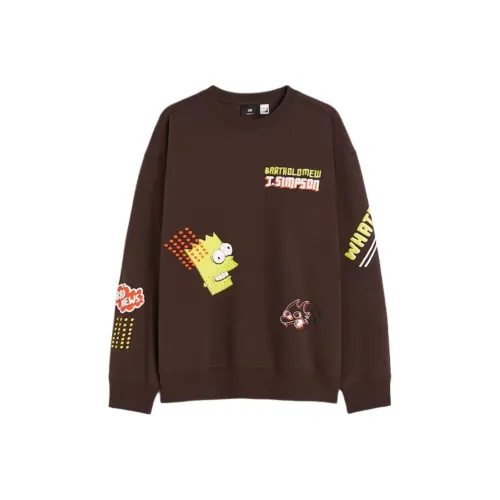 H&M Sweatshirt Men's Dark Brown/The Simpsons