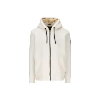 Moose Knuckles Logo Plaque Drawstring Zipped Hoodie