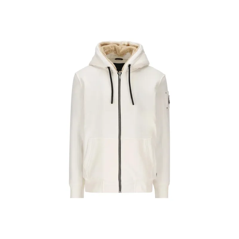 Moose Knuckles Logo Plaque Drawstring Zipped Hoodie-0