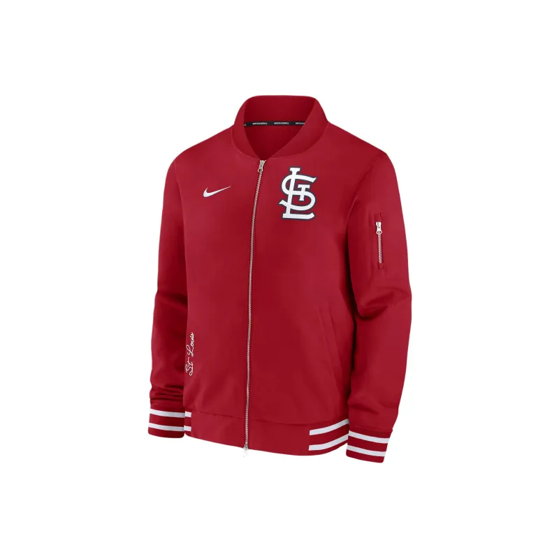 Nike St. Louis Cardinals Authentic Collection Men's Nike Mlb Full Zip Bomber Jacket-0