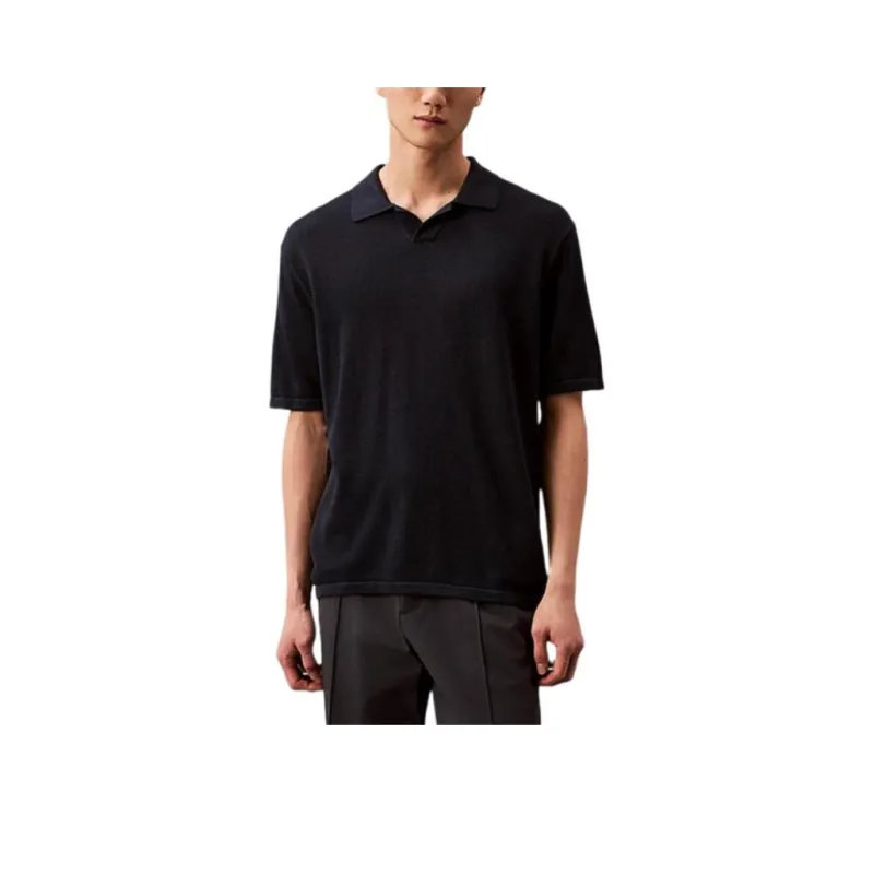 CALVIN KLEIN Polo Shirt Europe Version Men's Dark Blue-0