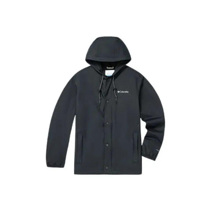 Columbia Water Resistant Windbreaker Jacket Men's Black-0