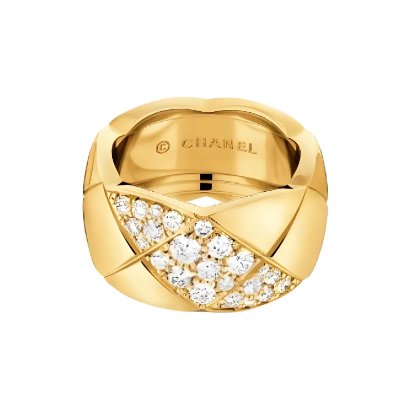 CHANEL 18K Gold, Diamond Rings Unisex Gold-3