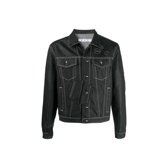 OFF WHITE SS21 Denim Jackets Men Black-0