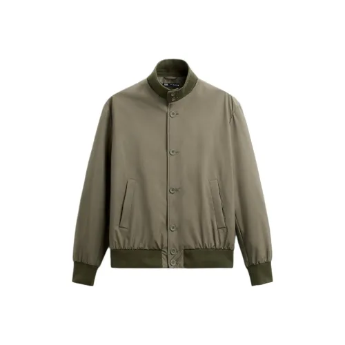 ZARA Jackets & Coats Men's Olive Green