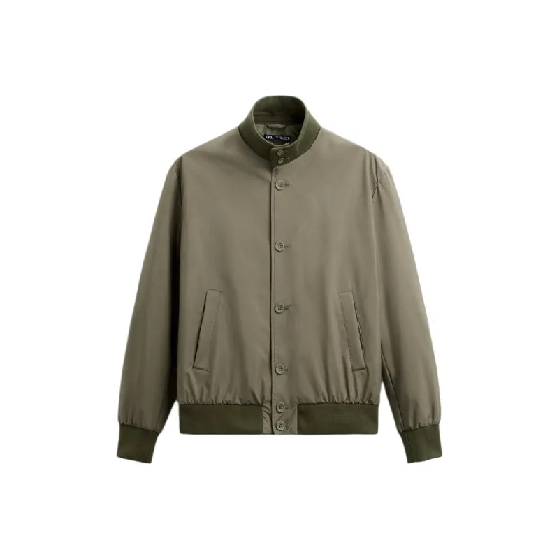 ZARA Jackets & Coats Men's Olive Green-0