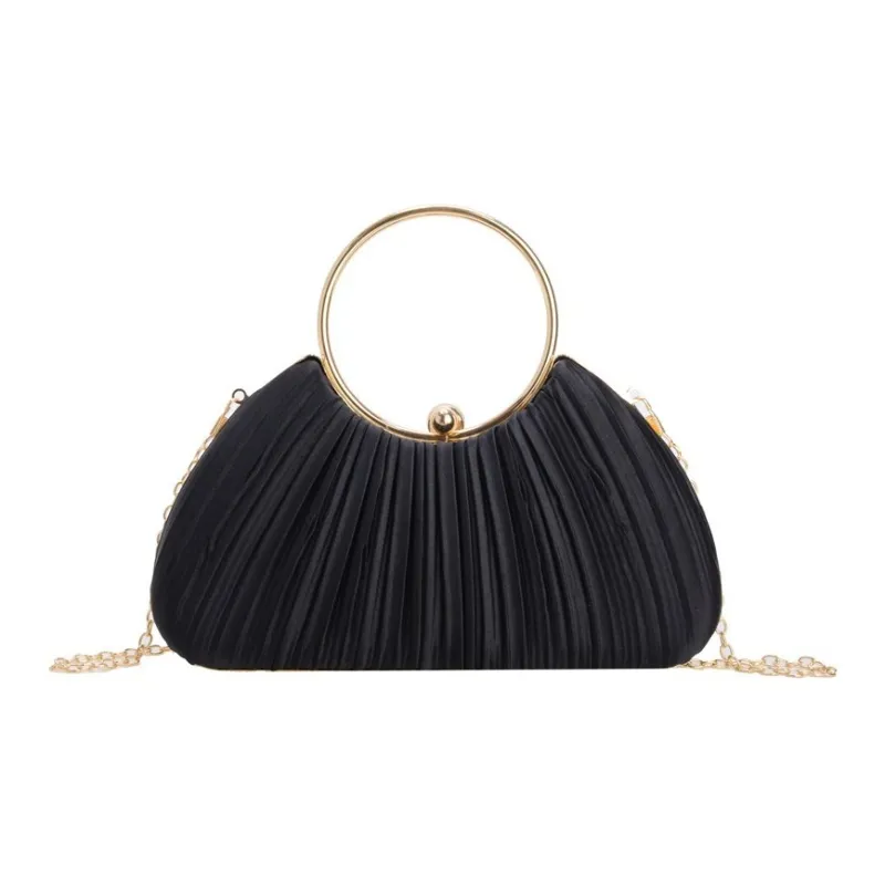 ALOENEY Polyester Clutch Handbag Women's Black/Ecru-0