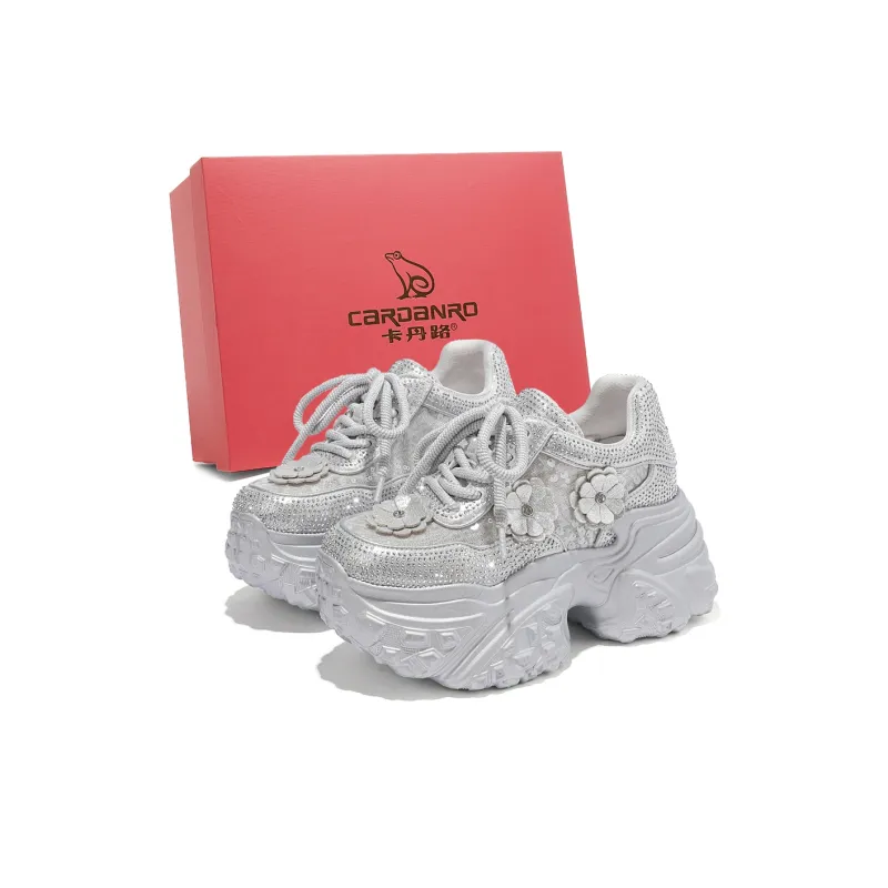 CARDANRO Small sized Sky Vegetables Low Top Chunky Sneakers Women's-8