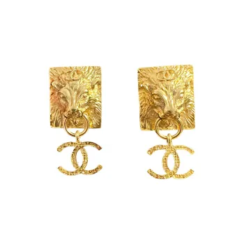 CHANEL Earrings Women's Gold