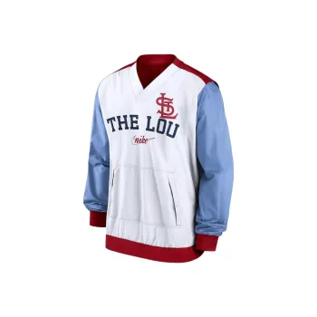 Nike x MLB Rewind Warm Up Jackets Coats St. Louis Cardinals Men's Blue