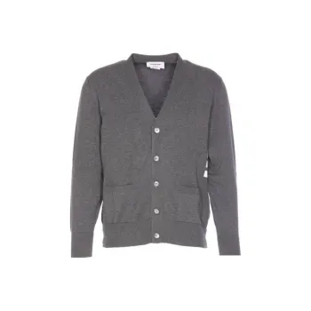 THOM BROWNE 4 Bar V Neck Relaxed Fit Cardigan