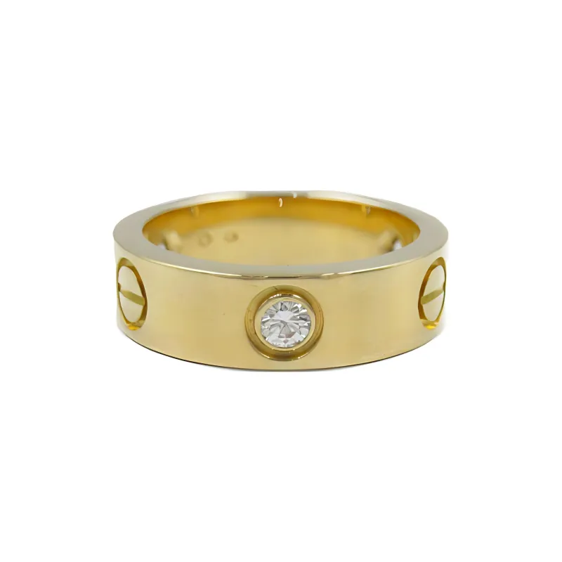 Cartier 2010s Pre-owned 18kt Yellow Gold Love Diamond Ring-2