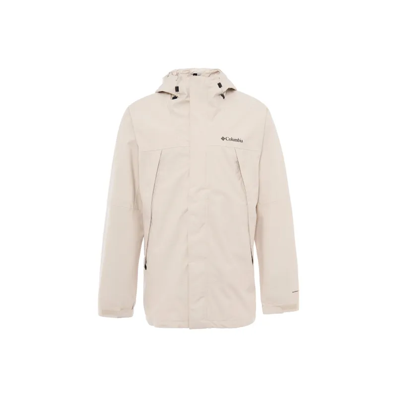 Columbia Waterproof And Breathable Windbreaker Jacket Men's Milk White-0
