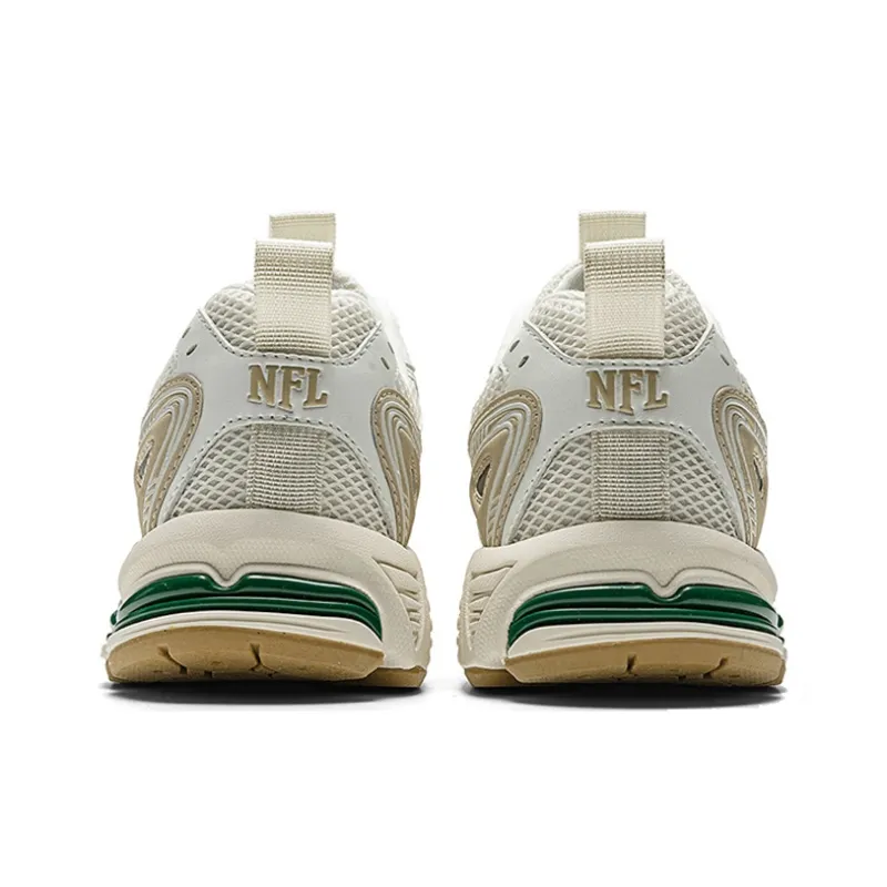 NFL Runner Low Top Casual City Commute Running Shoes Unisex Beige Green-4