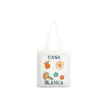 CASABLANCA Large Crochet Tote Bag