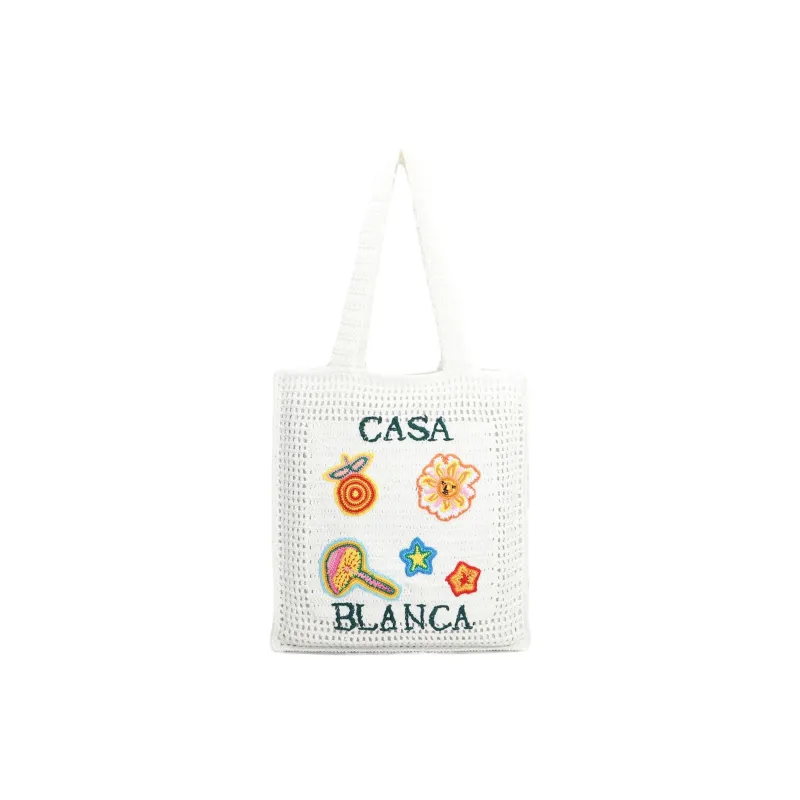 CASABLANCA Large Crochet Tote Bag-0
