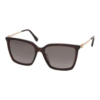 Jimmy Choo Acetate Irregular Shape Sunglasses Unisex Tortoiseshell