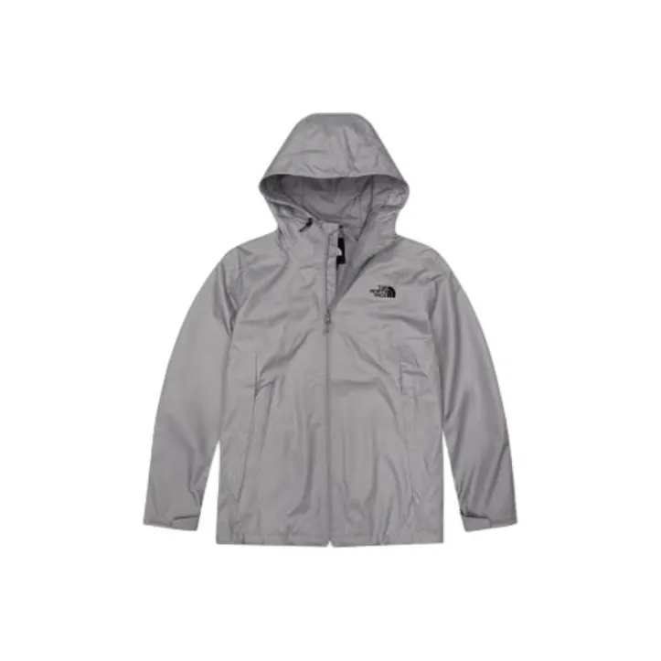 THE NORTH FACE Outdoor Hiking Waterproof And Breathable Wear Resistant Windbreaker Jacket Men's Gray-0
