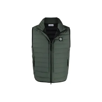 STONE ISLAND Vests Men Green