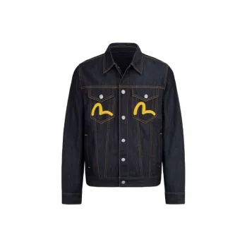 EVISU Denim Jackets Men Black