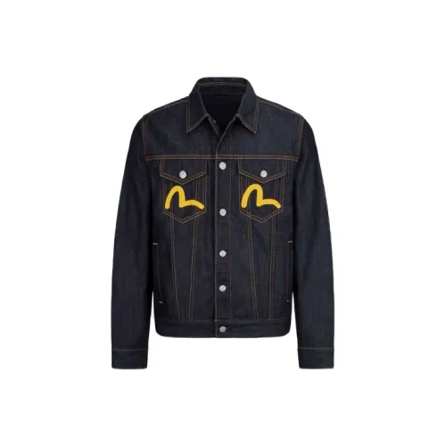 EVISU Denim Jackets Men Black