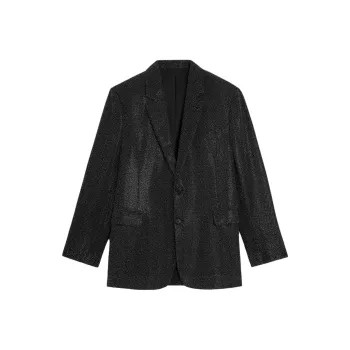 CELINE Veste Boxy Gabardine De Laine Studs Jackets Coats Men's Black