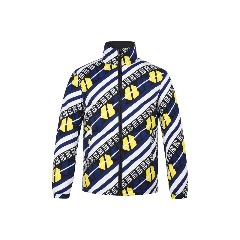 BOINIGAN VANITA Letter Stand Collar Down Jacket Men's Blue Print-0