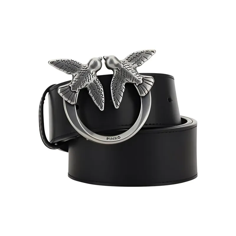 PINKO Logo Plaque Buckle Belt-1