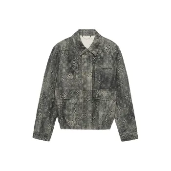 LOUIS VUITTON New Quarterly Products Of LV Denim Jacket Men's Gray