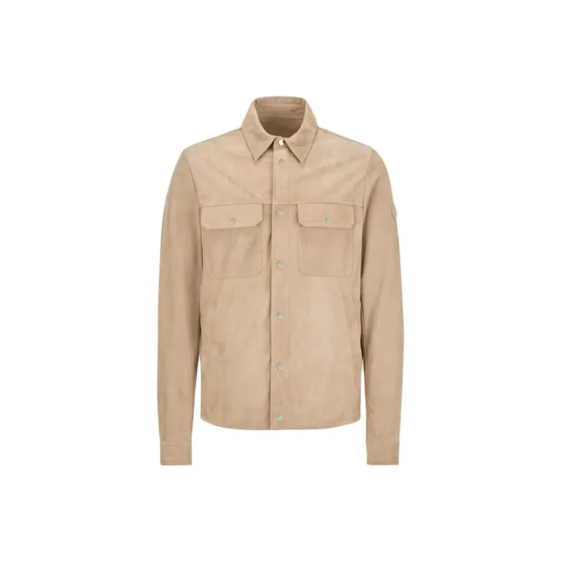 Moncler Logo-patch Leather Jacket-0