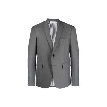 THOM BROWNE Super 120s Single Breasted Tailored Blazer