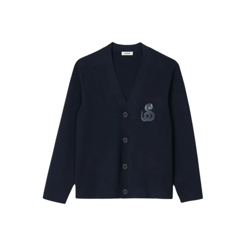 Sandro Chinese New Year Series Knitwear Men Dark Blue-0