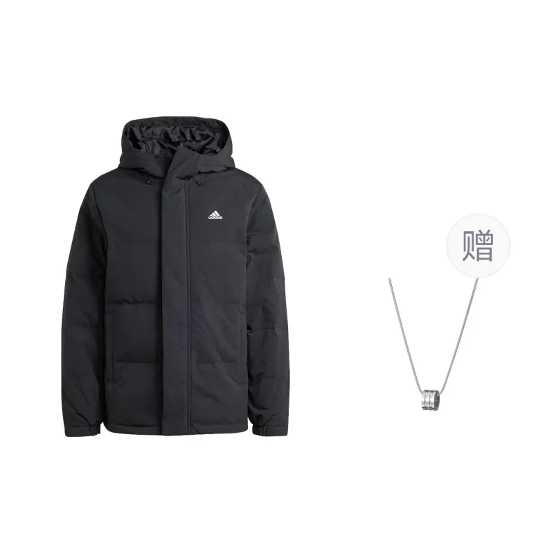 Adidas Regular Daily Down Jacket Unisex Black Comes With Necklace-0