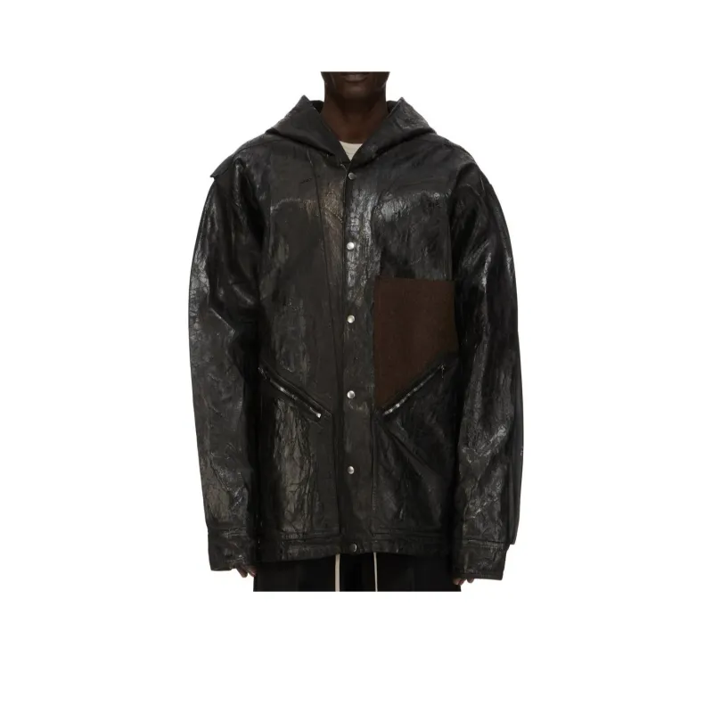 RICK OWENS Denim Tour Hoodie-0