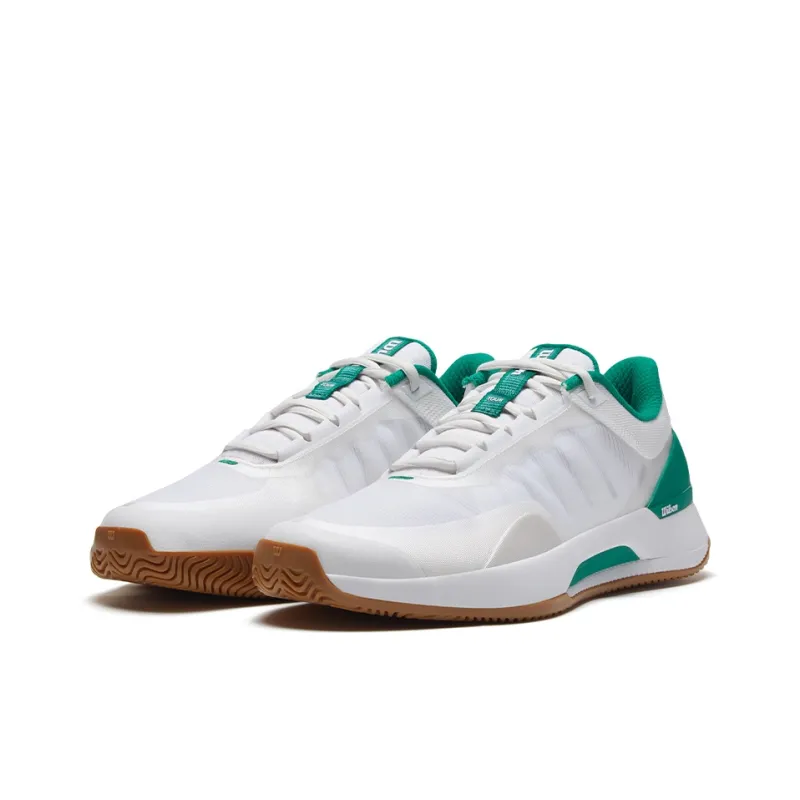 Wilson Cushioning Abrasion Resistant Coverage Support Low Top Tennis Shoes Women's White Green-2