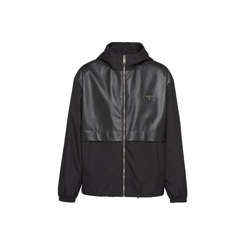 PRADA Triangle logo Hooded Jacket-0
