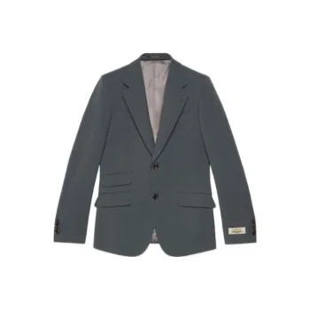 GUCCI Logo-patch Gabardine Blazer