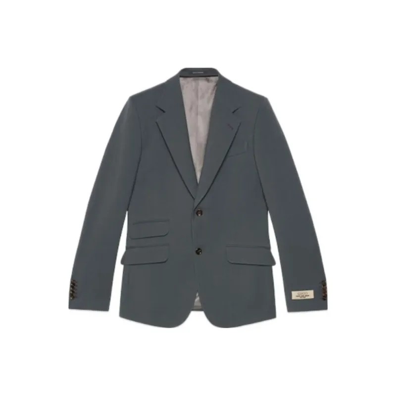 GUCCI Logo-patch Gabardine Blazer-0